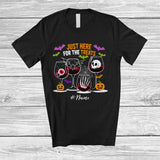 MacnyStore - Personalized Custom Name Here For The Treats; Horror Halloween Wine Skull Zombie; Drinking T-Shirt