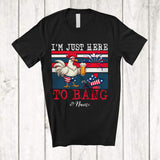 MacnyStore - Personalized Custom Name Here To Bang; Joyful 4th Of July Rooster Chicken Drinking Beer Retro T-Shirt
