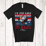 MacnyStore - Personalized Custom Name Here To Bang; Joyful 4th Of July Rooster Chicken Riding Eagle Retro T-Shirt