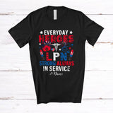 MacnyStore - Personalized Custom Name Heroes LPN Always In Service; Proud 4th Of July Nurse Healthcare T-Shirt