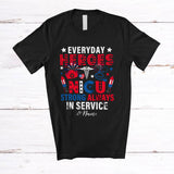MacnyStore - Personalized Custom Name Heroes NICU Always In Service; Proud 4th Of July Nurse Healthcare T-Shirt