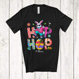 MacnyStore - Personalized Custom Name Hip Hop; Amusing Easter Leopard Floral Bunny Dancing Hunting Egg T-Shirt