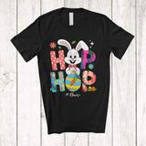MacnyStore - Personalized Custom Name Hip Hop; Amusing Easter Leopard Floral Bunny Hunting Egg Basket T-Shirt