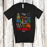 MacnyStore - Personalized Custom Name Holidays Around the World; Joyful Christmas Hanukkah Diwali Chinese New Year T-Shirt