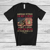 MacnyStore - Personalized Custom Name Honor Of Walking Beside A Few; Proud Veteran Day American Flag T-Shirt