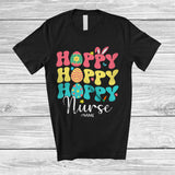 MacnyStore - Personalized Custom Name Hoppy Nurse; Happy Easter Bunny Eggs Hunt; Family Group T-Shirt