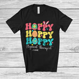 MacnyStore - Personalized Custom Name Hoppy Physical Therapist; Happy Easter Bunny Eggs Hunt; Family Group T-Shirt