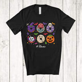 MacnyStore - Personalized Custom Name Horror Donut Zombie Witch Cosplay; Happy Halloween Summer Food T-Shirt