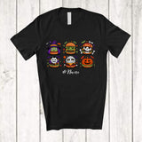 MacnyStore - Personalized Custom Name Horror Hamburger Zombie Witch Cosplay; Happy Halloween Summer Food T-Shirt