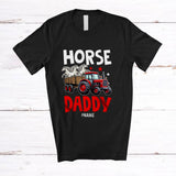 MacnyStore - Personalized Custom Name Horse Dad; Lovely Father's Day Horse On Trailer Tractor; Farmer Family T-Shirt