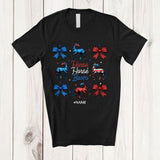 MacnyStore - Personalized Custom Name Horse Horse Boom; Joyful 4th Of July US Flag Horse; Farmer Patriotic T-Shirt