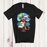 MacnyStore - Personalized Custom Name Horse On Beach; Lovely Summer Vacation Palm Tree; Hawaiian Family T-Shirt