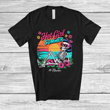 MacnyStore - Personalized Custom Name Hot Girl Summer; Humorous Summer Vacation Skeleton Hawaiian; Retro T-Shirt