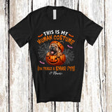 MacnyStore - Personalized Custom Name Human Costume I'm Really A Shar Pei; Creepy Halloween Pumpkin T-Shirt