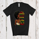 MacnyStore - Personalized Custom Name I Am The Storm; Amusing Juneteenth Black Afro Woman Shape; African T-Shirt