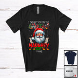 MacnyStore - Personalized Custom Name I Can Get You On The Santa's Naughty List; Joyful Christmas Santa Face T-Shirt
