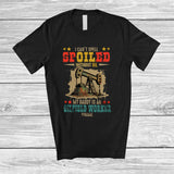 MacnyStore - Personalized Custom Name I Can't Spell Spoiled Without Oil Daddy; Happy Father's Day Vintage T-Shirt