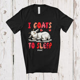MacnyStore - Personalized Custom Name I Goats to Sleep; Adorable Goat Lazy Farm Animal Farmer; Family T-Shirt