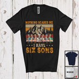 MacnyStore - Personalized Custom Name I Have Six Sons, Amazing Mother's Day Vintage Retro Family T-Shirt