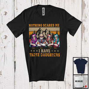 MacnyStore - Personalized Custom Name I Have Three Daughters, Amazing Father's Day Vintage Retro Family T-Shirt