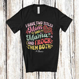 MacnyStore - Personalized Custom Name I Have Two Titles Mom Mama; Joyful Mother's Day Leopard Heart T-Shirt