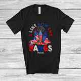 MacnyStore - Personalized Custom Name I Like How She Bangs; Joyful 4th Of July Firecrackers US Flag; Couple T-Shirt