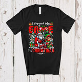 MacnyStore - Personalized Custom Name I Paused My Game For Christmas; Amusing Santa Elf Gaming Gamer T-Shirt
