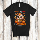 MacnyStore - Personalized Custom Name I Paused My Game To Be Thankful; Lovely Thanksgiving Turkey Gamer T-Shirt