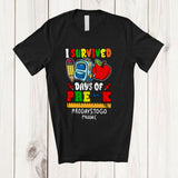 MacnyStore - Personalized Custom Name I Survived 100 Days of Pre-K; Joyful Count Down 100 Days Students T-Shirt