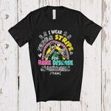 MacnyStore - Personalized Custom Name I Wear Zebra Stripe; Amazing Rare Disease Awareness Ribbon Rainbow T-Shirt