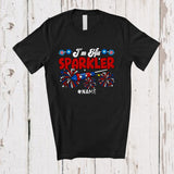 MacnyStore - Personalized Custom Name I'm His Sparkler; Amazing 4th Of July Firecrackers; Couple Patriotic T-Shirt
