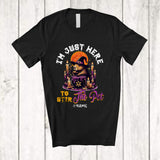 MacnyStore - Personalized Custom Name I'm Just Here To Stir The Pot; Humorous Halloween Capybara Witch T-Shirt