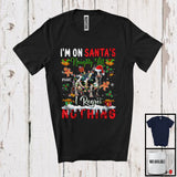 MacnyStore - Personalized Custom Name I'm On Santa's Naughty List, Sarcastic Christmas Cow, Farmer X-mas T-Shirt