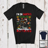 MacnyStore - Personalized Custom Name I'm On Santa's Naughty List, Sarcastic Christmas Mule, Farmer X-mas T-Shirt