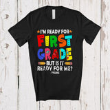 MacnyStore - Personalized Custom Name I'm Ready For First Grade; Humorous First Day Of School Pencils T-Shirt