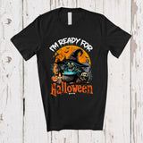MacnyStore - Personalized Custom Name I'm Ready For Halloween; Creepy Moon Costume Witch Family T-Shirt