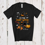 MacnyStore - Personalized Custom Name I'm The Aunt Witch; Amazing Halloween Witch Family Group T-Shirt