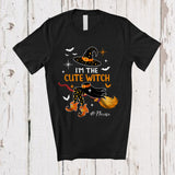 MacnyStore - Personalized Custom Name I'm The Cute Witch; Amazing Halloween Witch Family Group T-Shirt