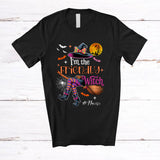 MacnyStore - Personalized Custom Name I'm The Friendly Witch; Amusing Halloween Witch Family Group T-Shirt