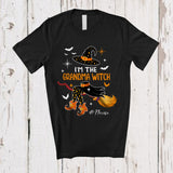 MacnyStore - Personalized Custom Name I'm The Grandma Witch; Amazing Halloween Witch Family Group T-Shirt