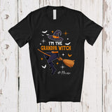 MacnyStore - Personalized Custom Name I'm The Grandpa Witch; Amazing Halloween Witch Family Group T-Shirt