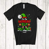 MacnyStore - Personalized Custom Name I'm The Hungry Elf; Wonderful Christmas Elf Costume Snowing; Family T-Shirt