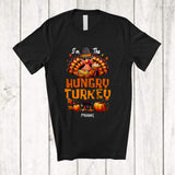 MacnyStore - Personalized Custom Name I'm The Hungry Turkey; Wonderful Thanksgiving Turkey Fall Pumpkin Pie T-Shirt