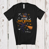 MacnyStore - Personalized Custom Name I'm The Pops Witch; Amazing Halloween Witch Family Group T-Shirt