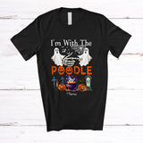 MacnyStore - Personalized Custom Name I'm With The Poodle; Amazing Halloween Boo Ghost; Couple T-Shirt