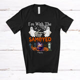 MacnyStore - Personalized Custom Name I'm With The Samoyed; Amazing Halloween Boo Ghost; Couple T-Shirt