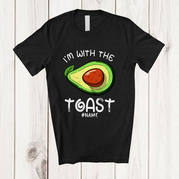MacnyStore - Personalized Custom Name I'm With The Toast; Joyful Halloween Avocado Toast; Couple Vegan T-Shirt