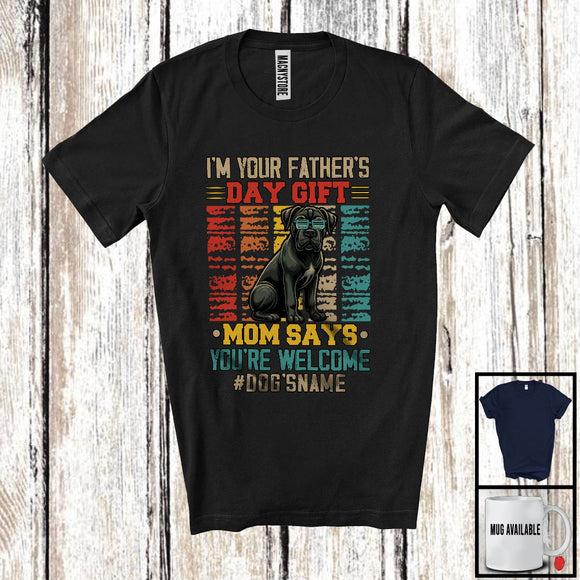 MacnyStore - Personalized Custom Name I'm Your Father's Day Gift, Cute Vintage Cane Corso Owner, Family T-Shirt