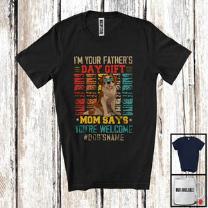 MacnyStore - Personalized Custom Name I'm Your Father's Day Gift, Cute Vintage St. Bernard Owner, Family T-Shirt