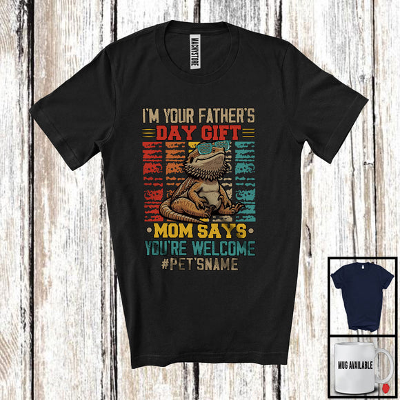 MacnyStore - Personalized Custom Name I'm Your Father's Day Gift, Vintage Bearded Dragon Owner, Family T-Shirt